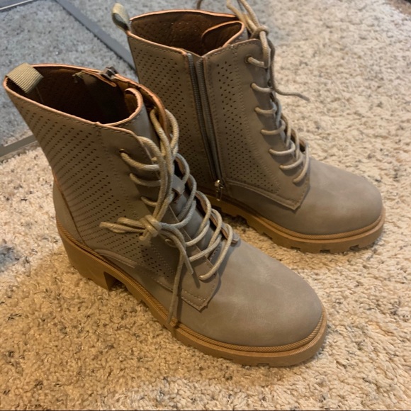 Sugar Shoes - Brand new without tags Grey combat boots
